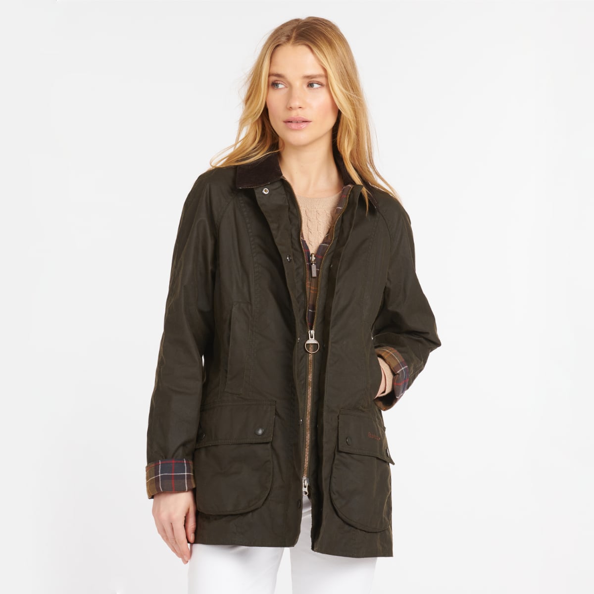 Barbour Classic Beadnell Women's Waxed Jacket Olive