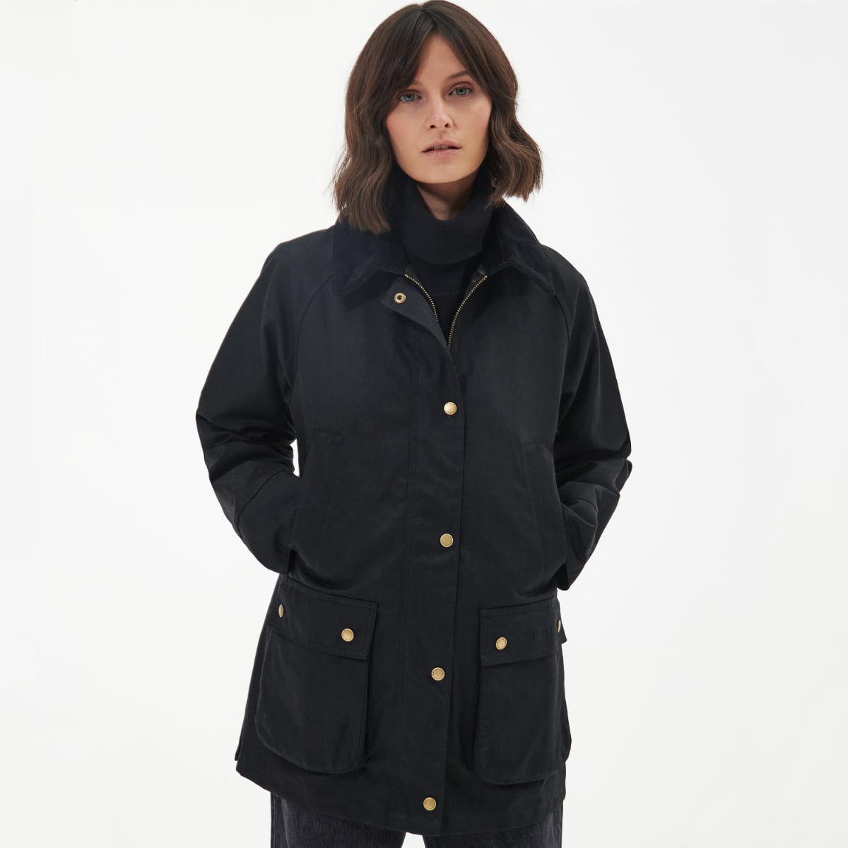 Barbour Acorn Women's Waxed Jacket | Black