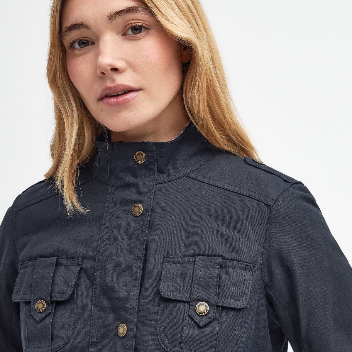 Barbour Winter Defence Women's Waxed Jacket | Navy