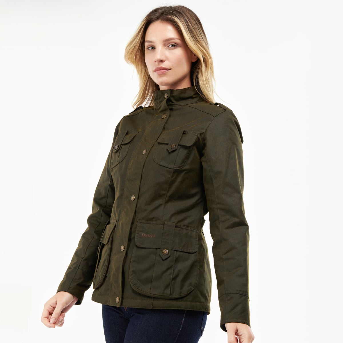 Barbour Winter Defence Women's Waxed Jacket | Olive