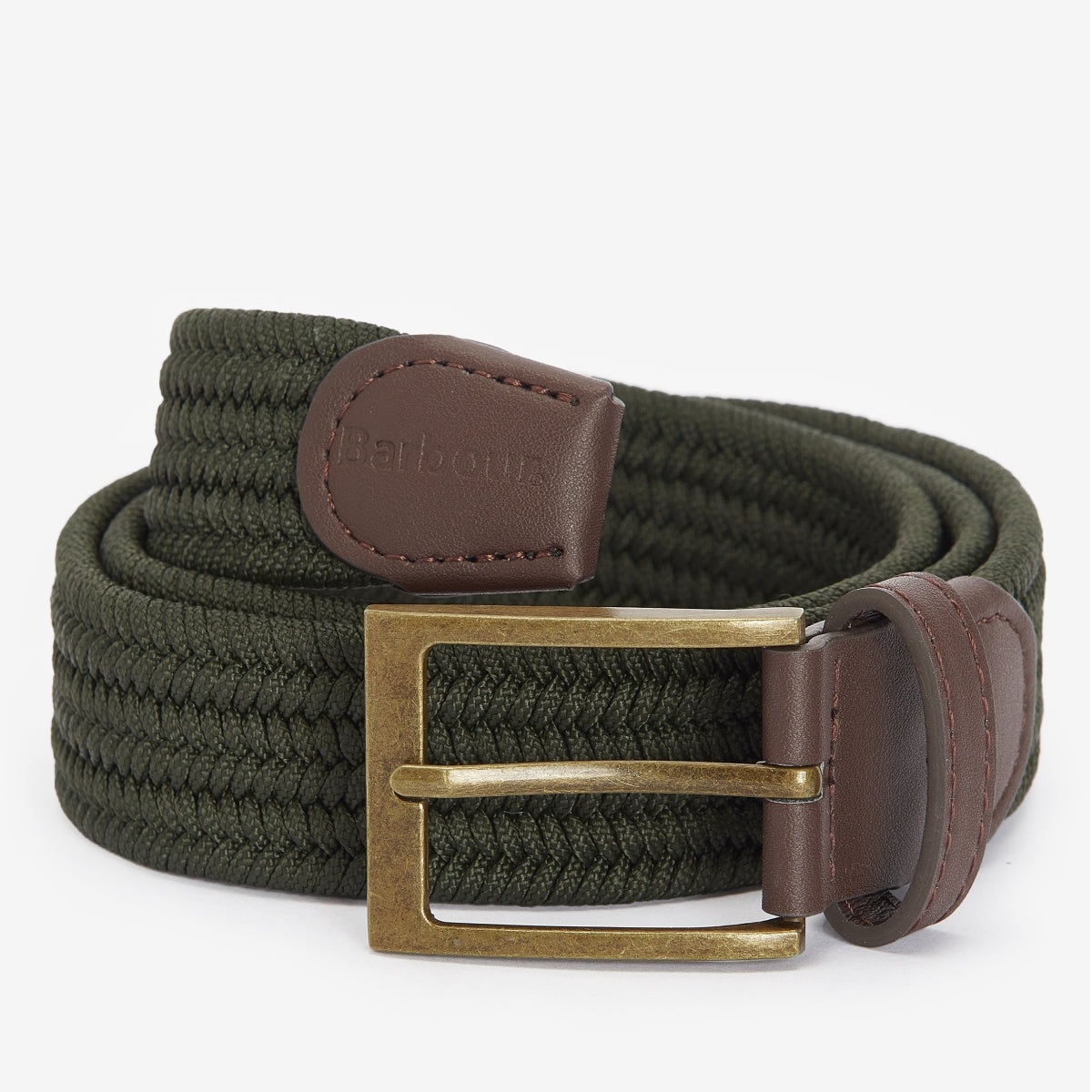 Barbour Nevis Webbing Belt | Dark Olive