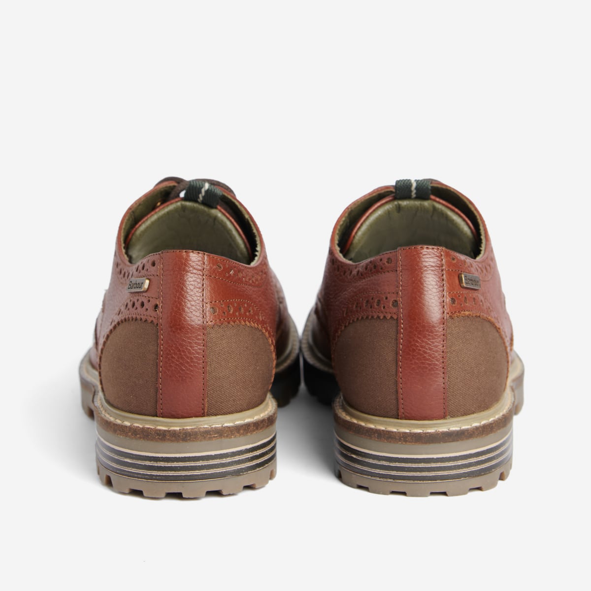 Barbour Marble Men's Derby Brogue Shoe | Chestnut