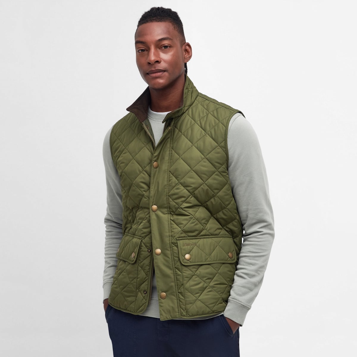 Barbour NEW Lowerdale Quilted Men's Gilet Dark Moss