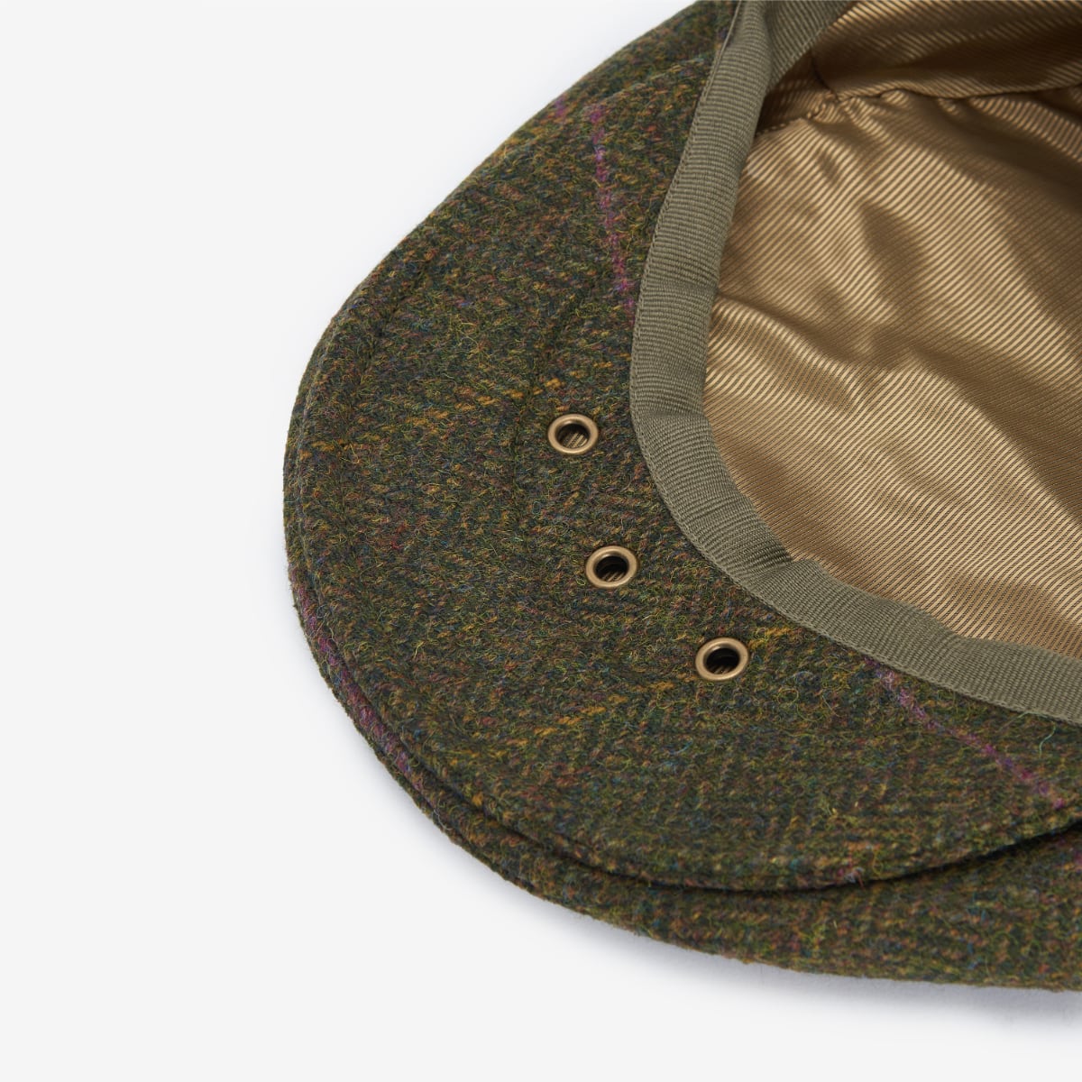 Barbour Crieff Flat Cap | Olive (Purple | Yellow)