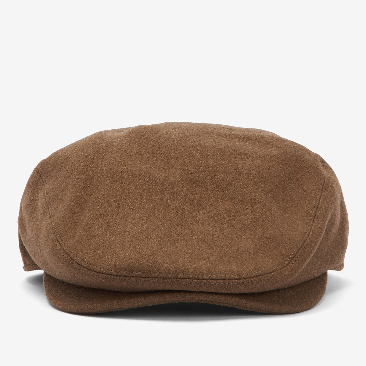 Front view of Barbour Redshore Cap in sandstone suede.