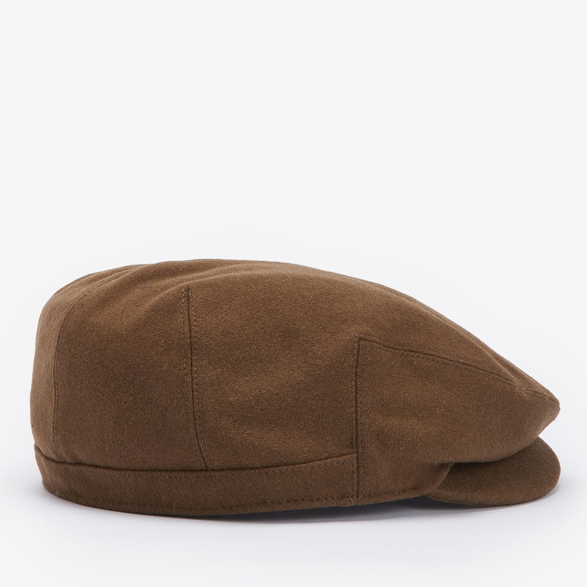 Side view of Barbour Redshore Cap in sandstone suede.