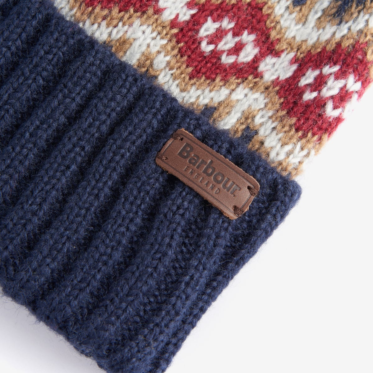 Barbour Case Fairisle Beanie | Cranberry