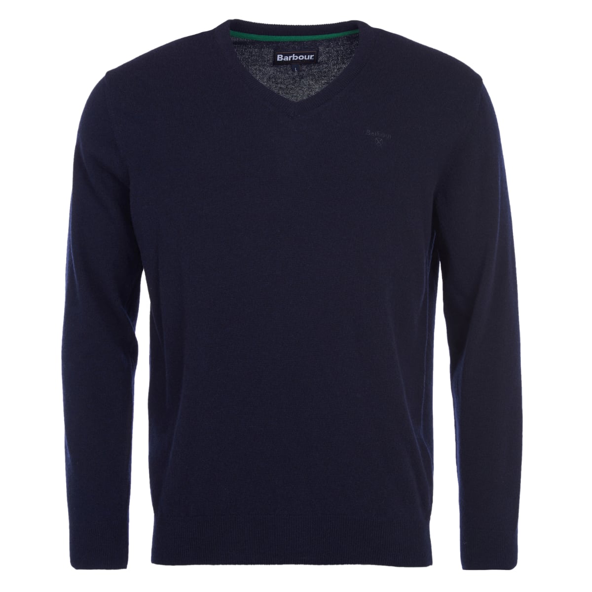 Barbour Essential Lambswool V Neck Men's Jumper | Navy