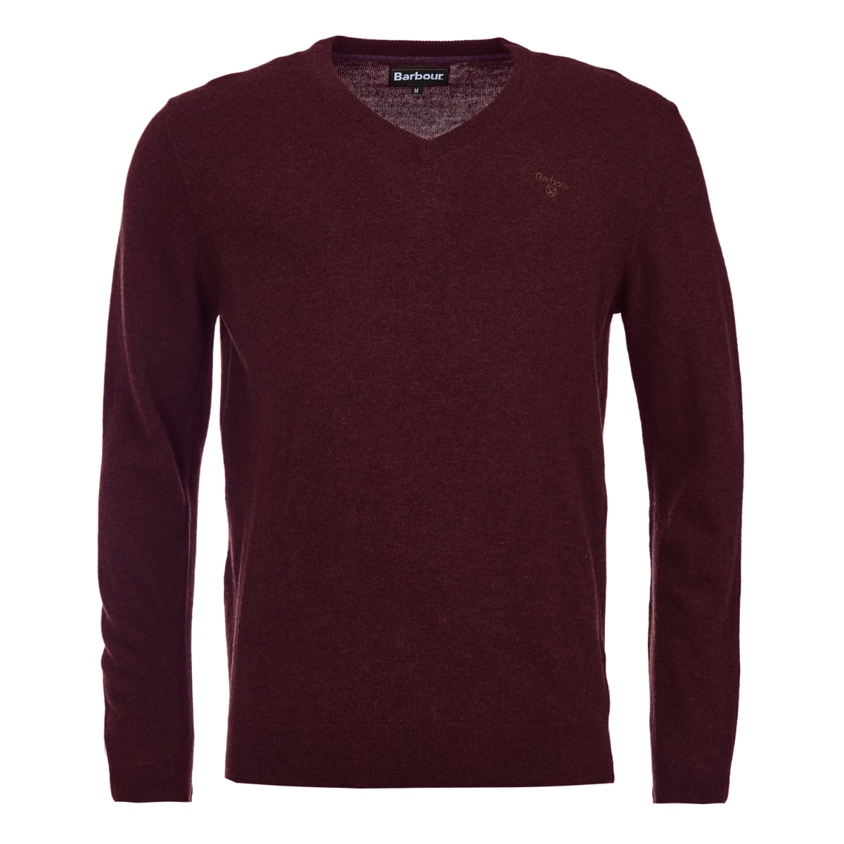 Barbour Essential Lambswool V Neck Men's Jumper | Merlot