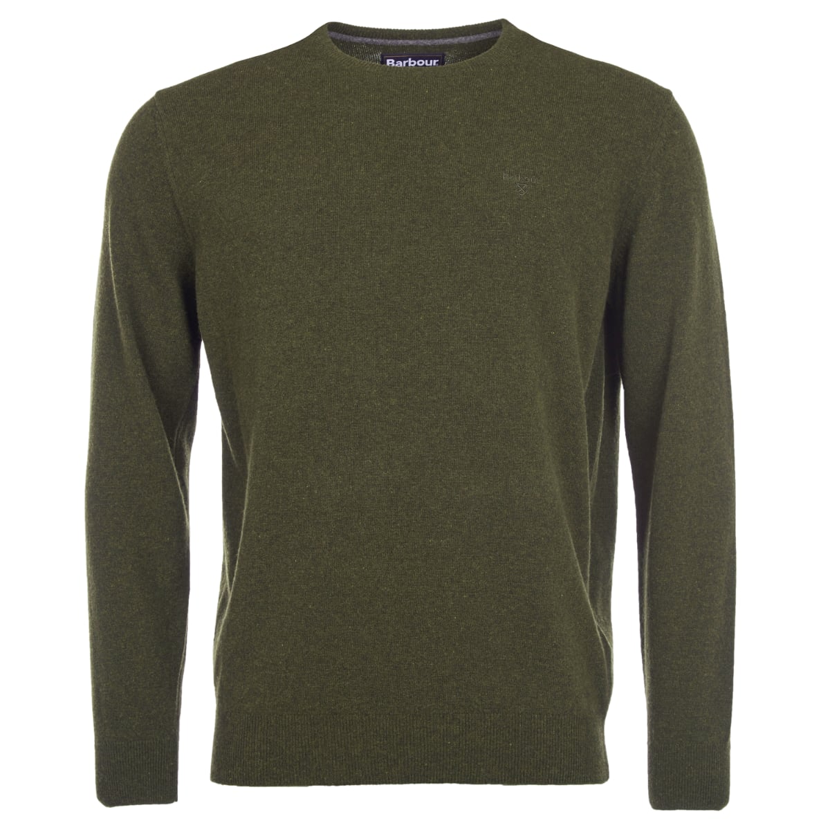 Barbour Essential Lambswool Crew Neck Men's Jumper | Seaweed