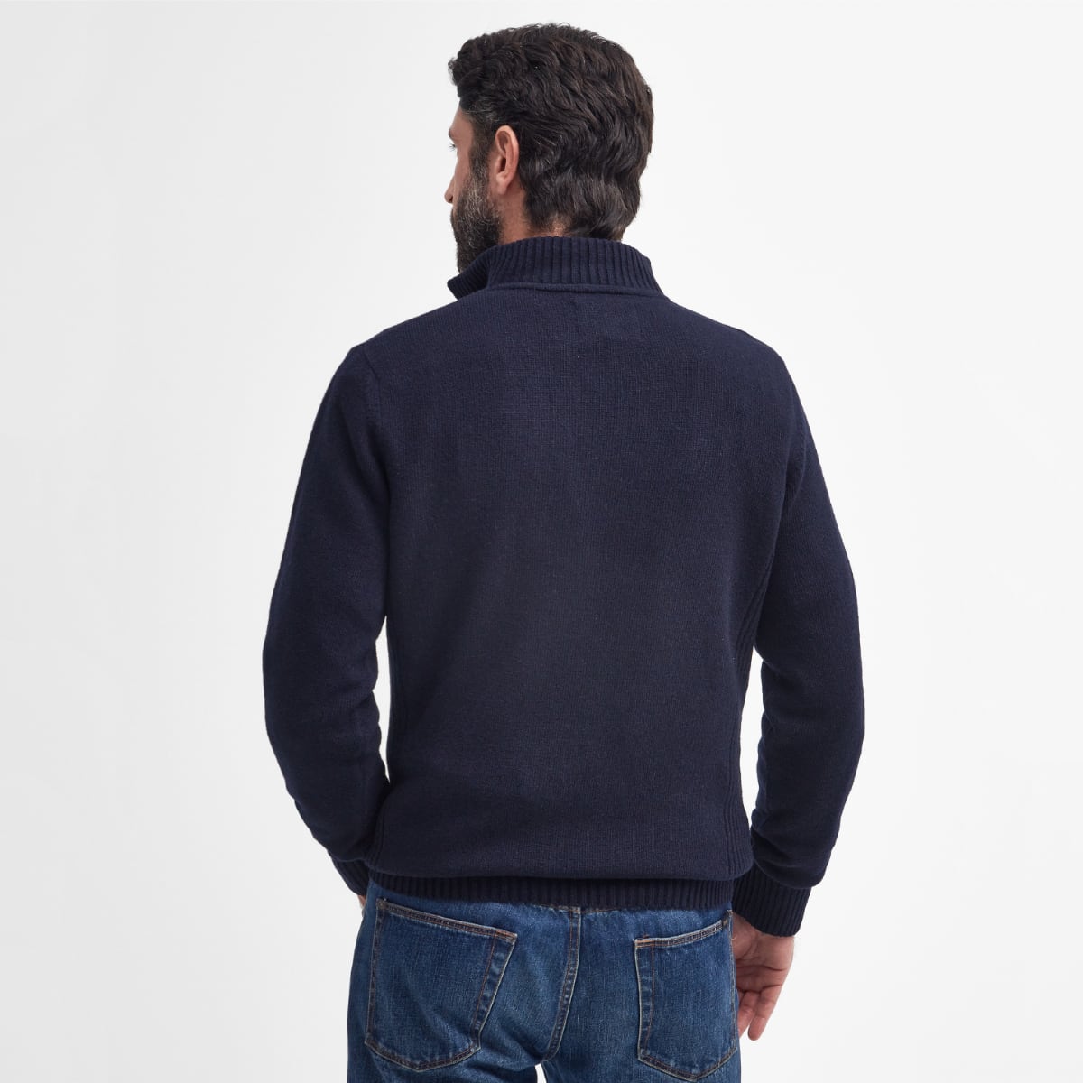 Barbour Nelson Essential Half Zip Men's Jumper | Navy