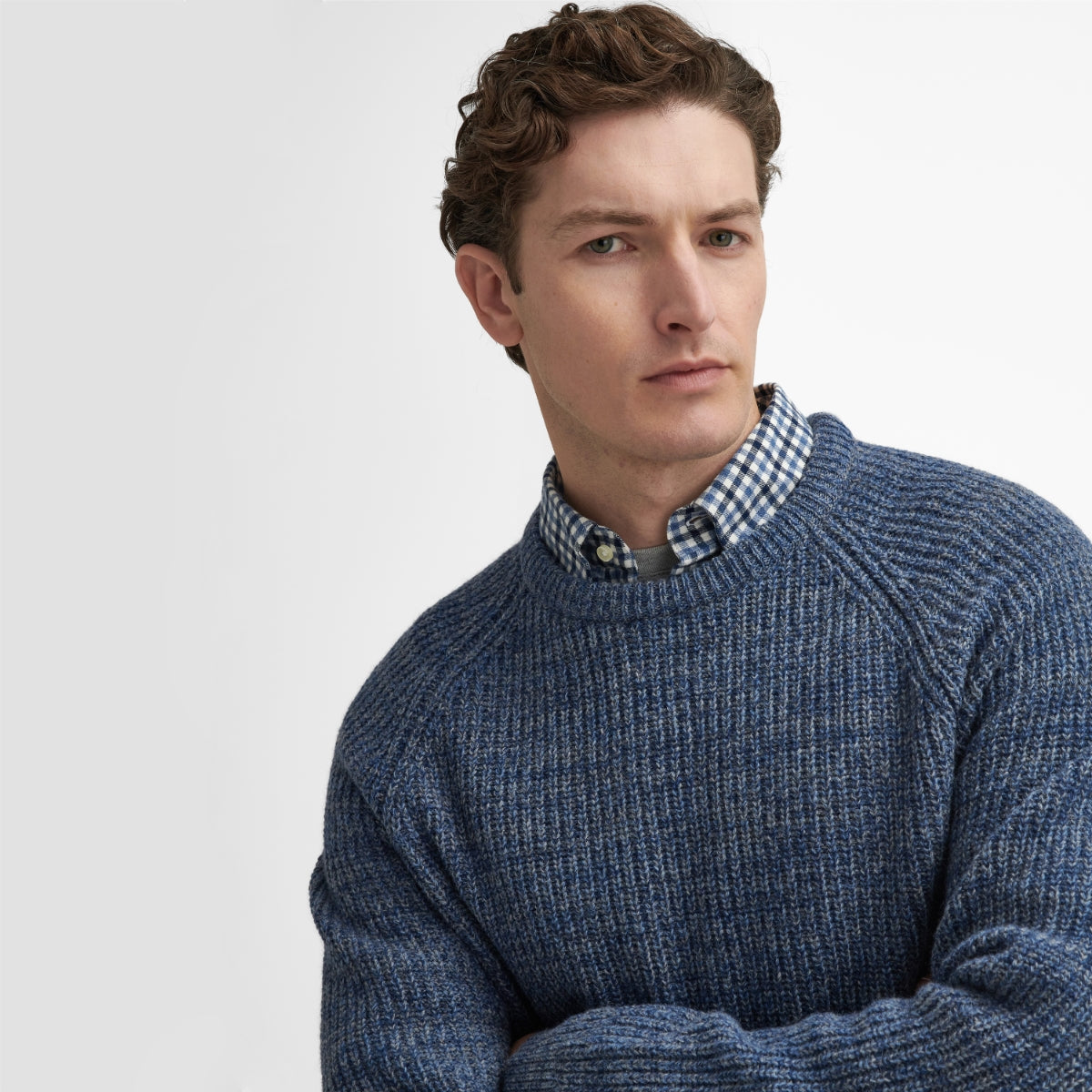 Barbour Horseford Crew Neck Sweater | River Blue