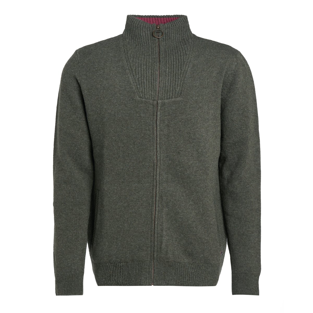 Barbour Nelson Essential Full Zip Men's Cardigan | Seaweed