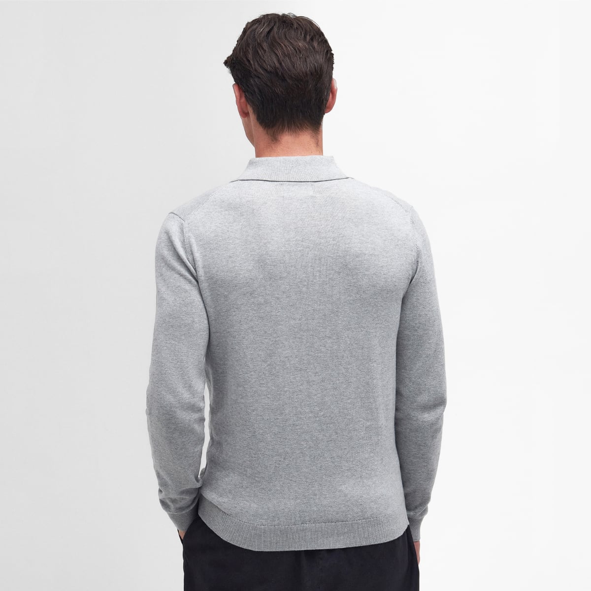 Barbour Bassington Long Sleeve Men's Polo | Grey Marl