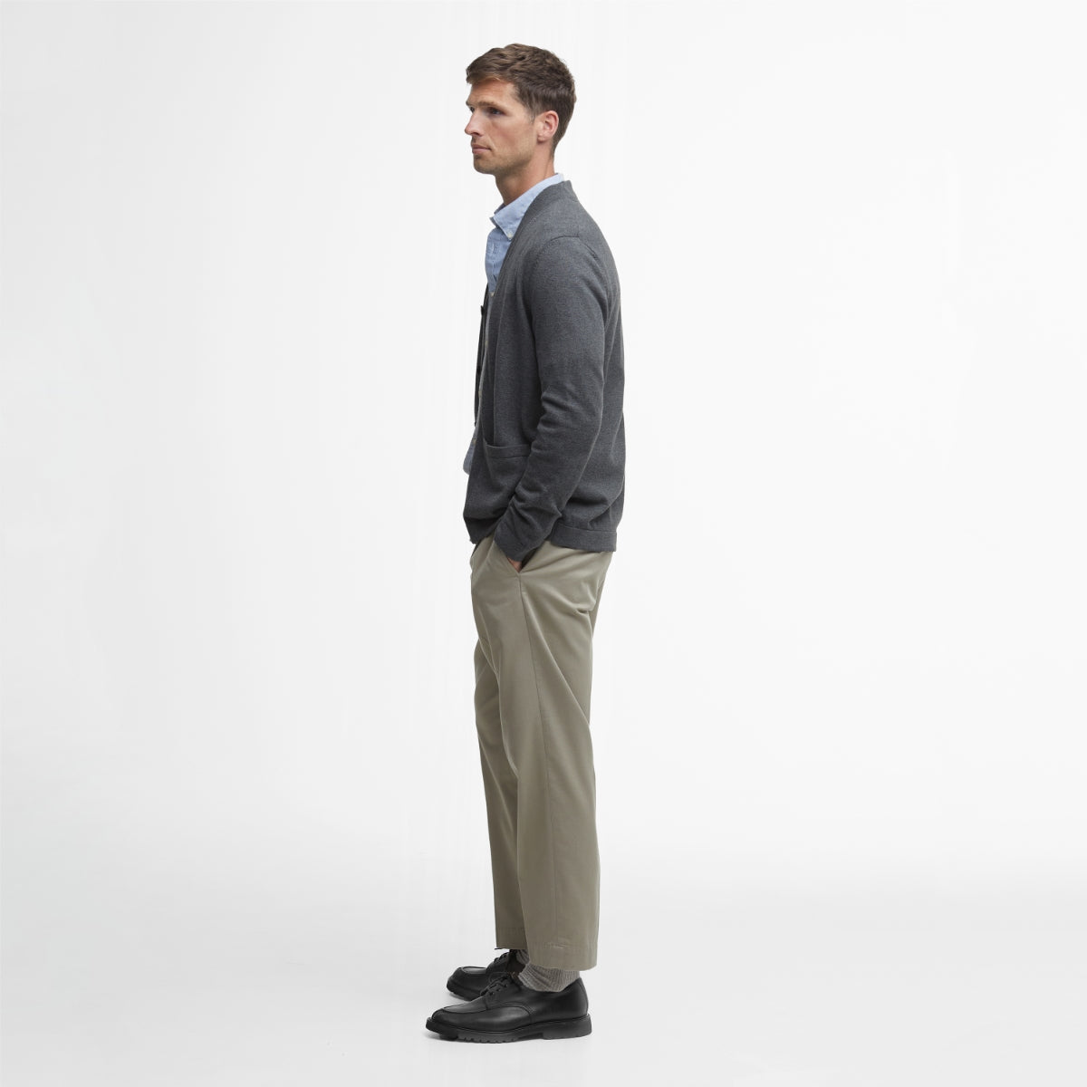 Barbour Pima Men's Cardigan | Grey