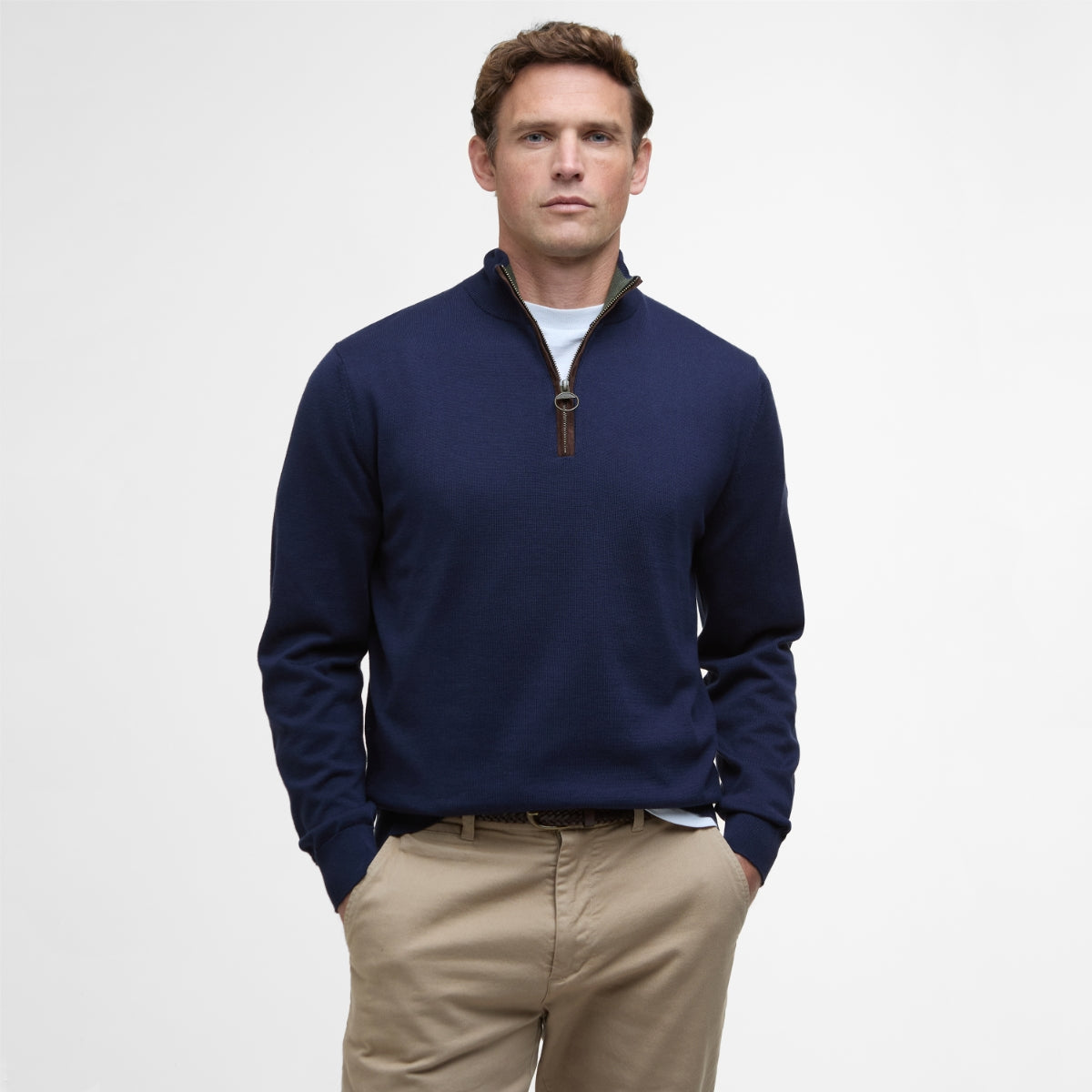 Barbour Bayfield Half-Zip Men's Jumper | Navy