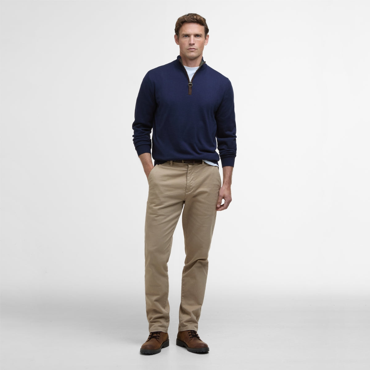 Barbour Bayfield Half-Zip Men's Jumper | Navy