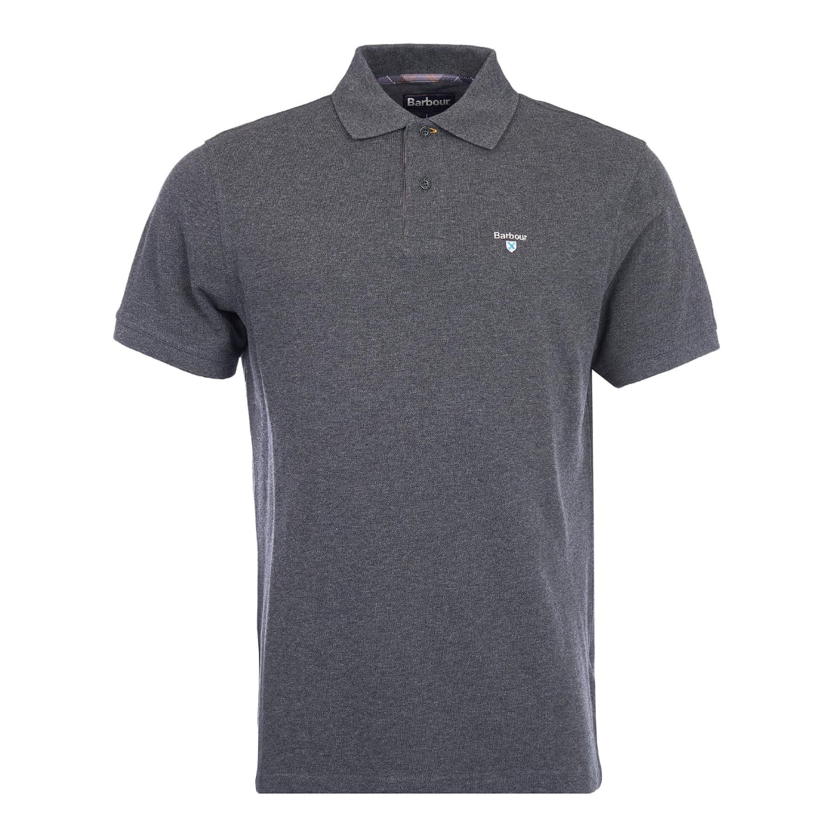 Barbour Tartan Pique Men's Polo Shirt | Slate Marl