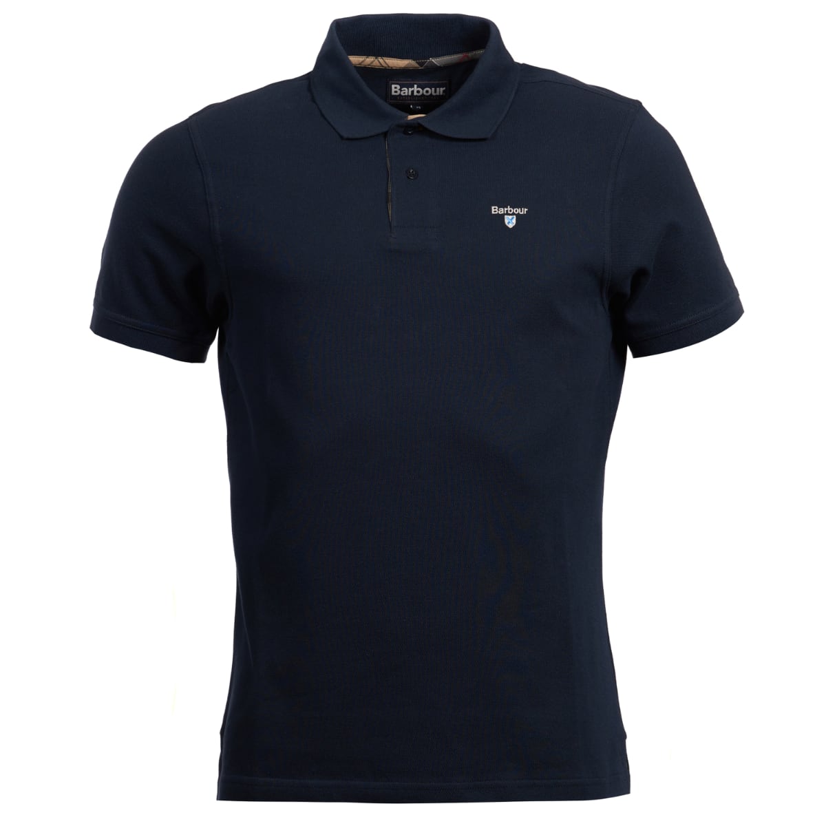 Barbour Tartan Pique Men's Polo Shirt | New Navy