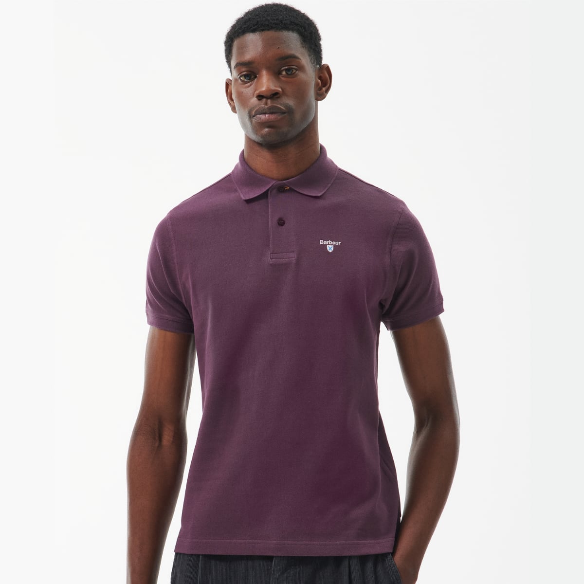 Barbour Tartan Pique Men's Polo Shirt | Fig