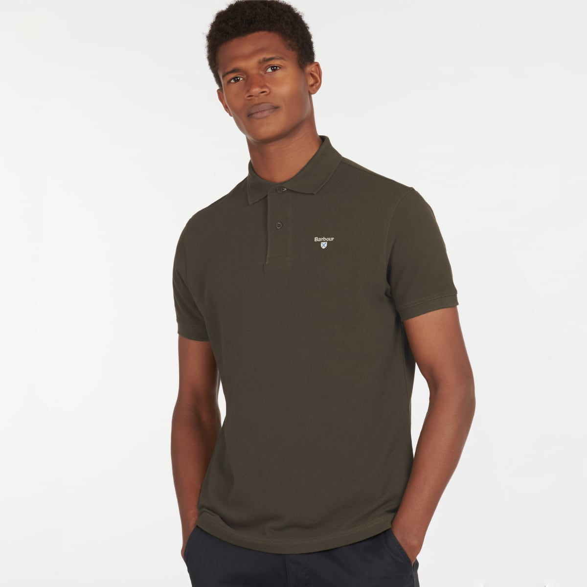 Barbour Men's Sports Polo Shirt | Dark Olive