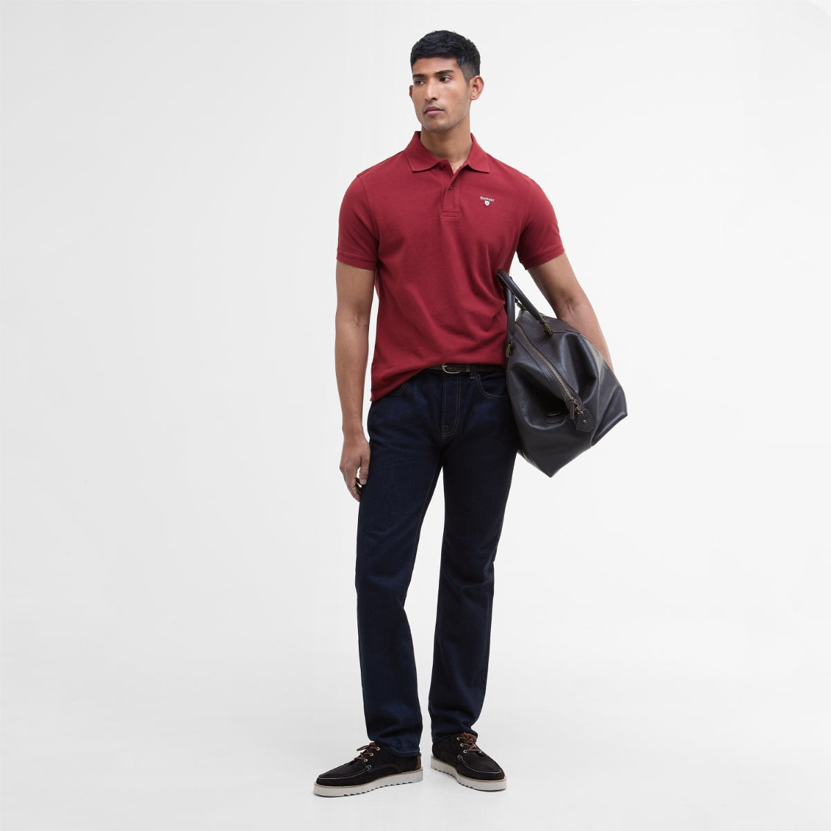 Barbour Men's Sports Polo Shirt | Biking Red