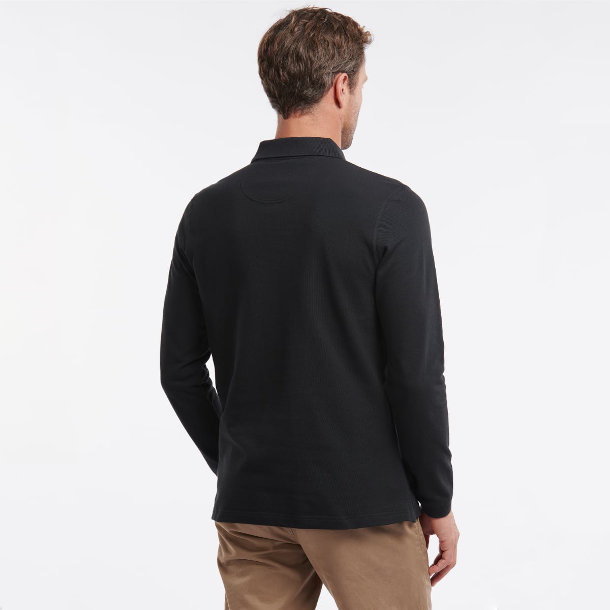 Barbour Long Sleeve Men's Polo | Black