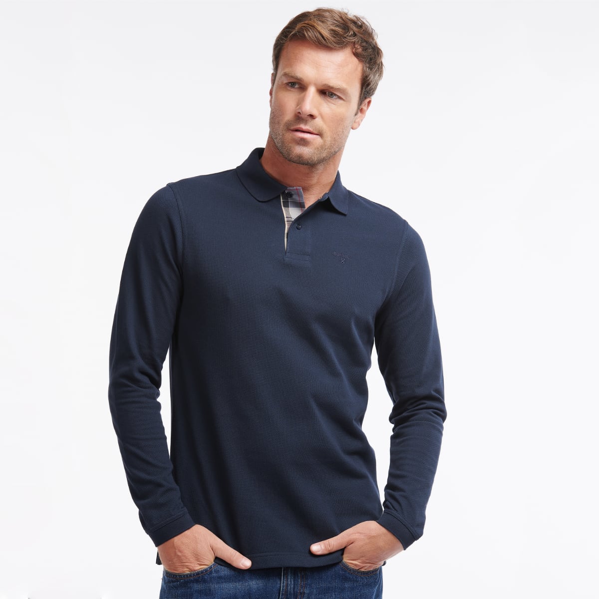 Barbour Long Sleeve Men's Polo | Navy