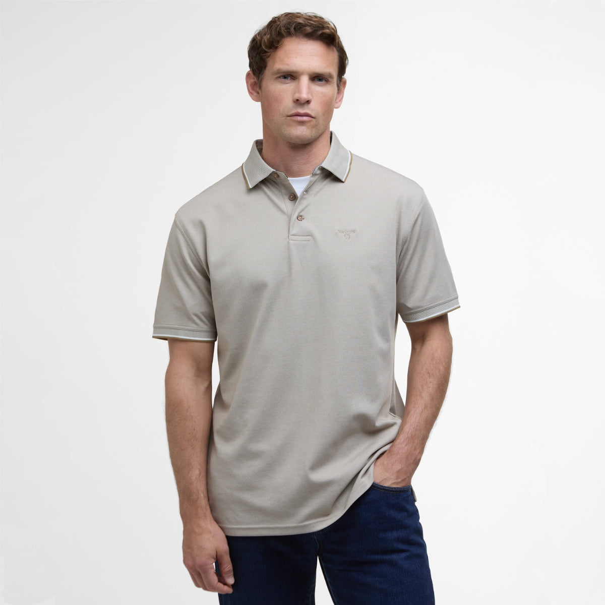 Barbour Heydon Performance Men's Polo Shirt | Military Brown