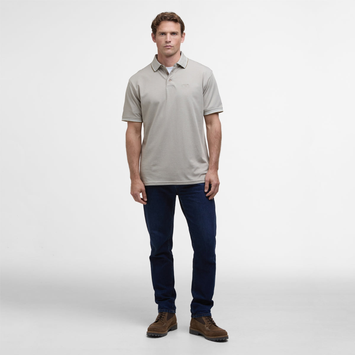 Barbour Heydon Performance Men's Polo Shirt | Military Brown