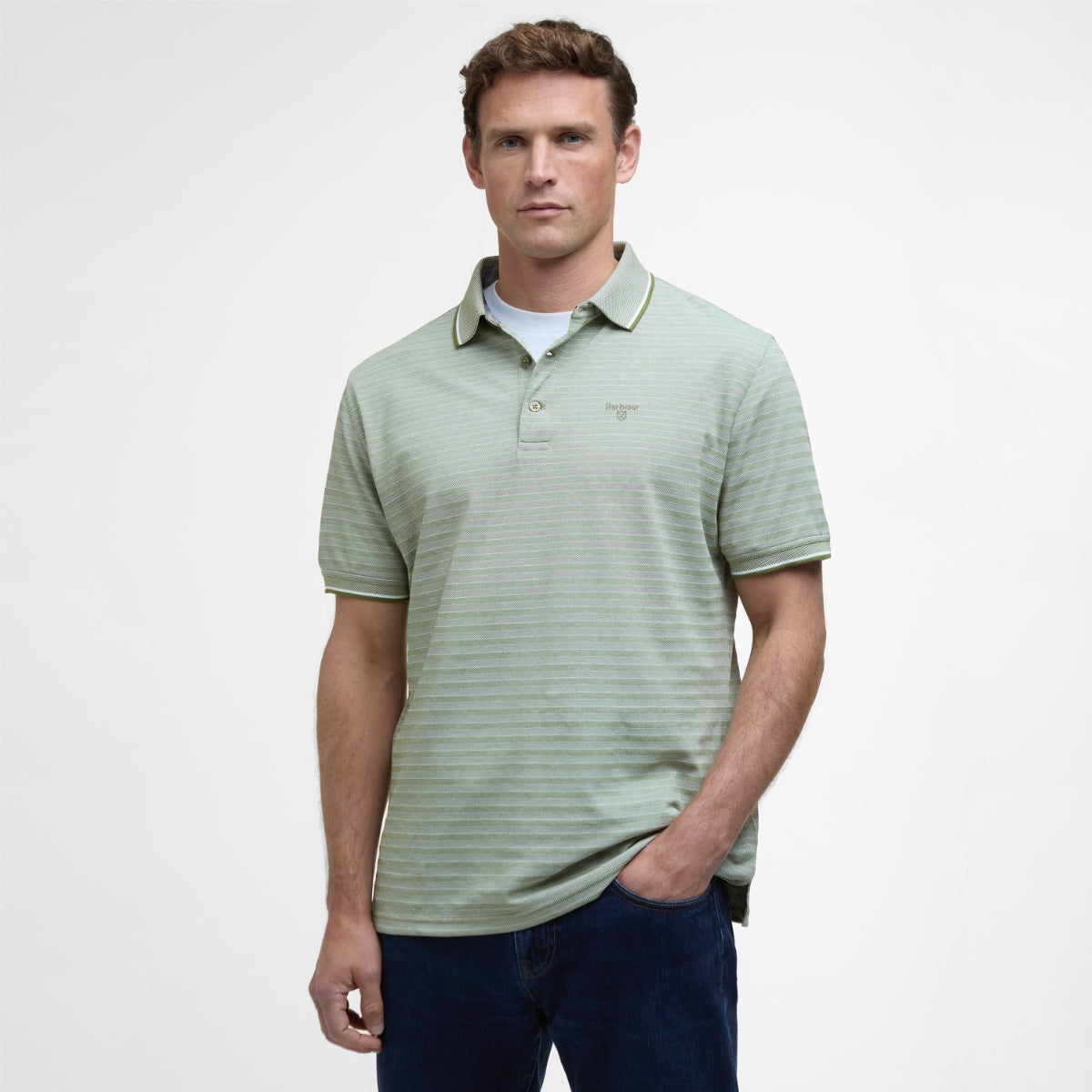 Barbour Taverham Performance Men's Polo Shirt | Pine Green