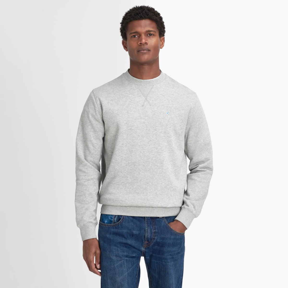 Barbour Beckhill Crew Men's Sweatshirt Grey Marl