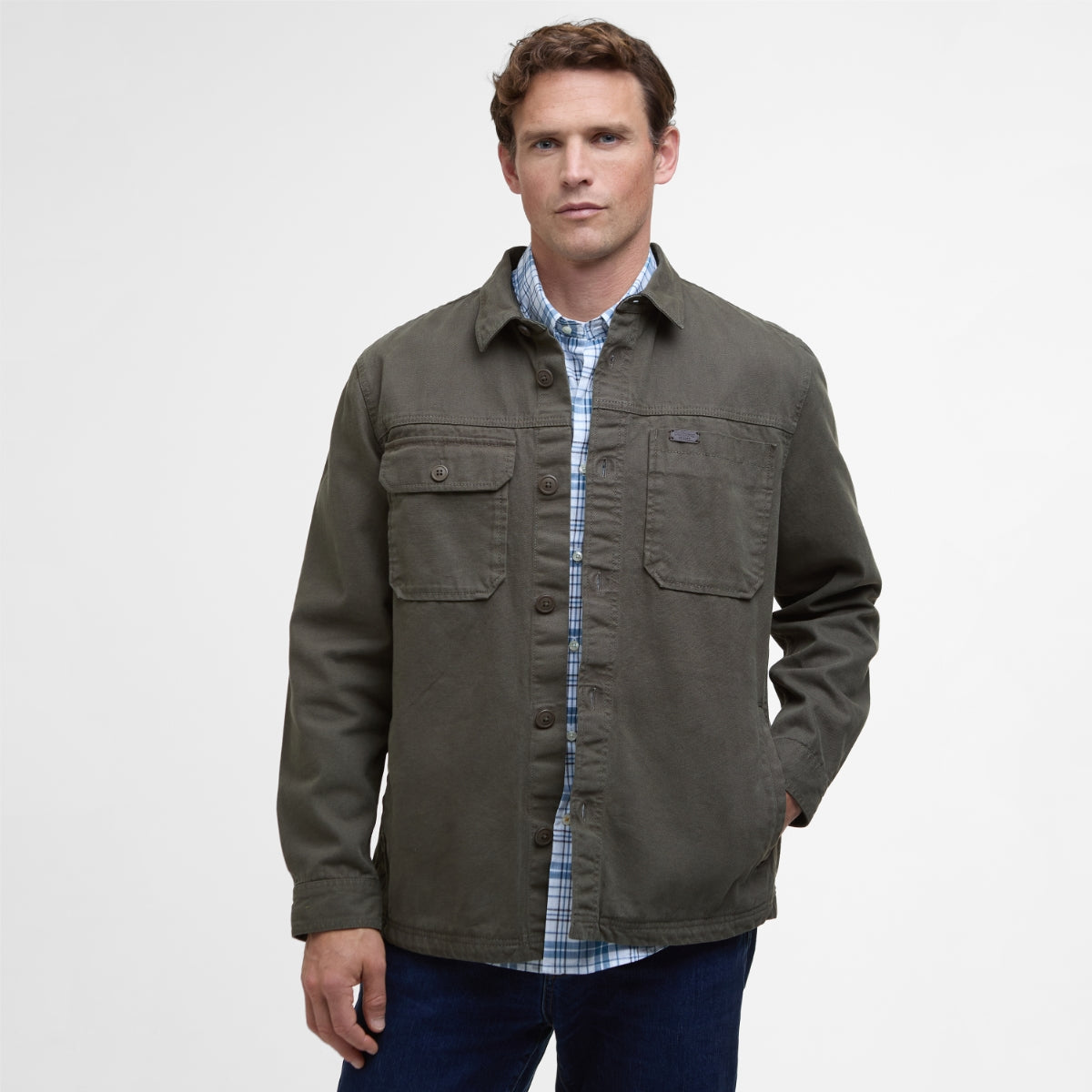 Barbour Lingfield Canvas Men's Overshirt | Fern