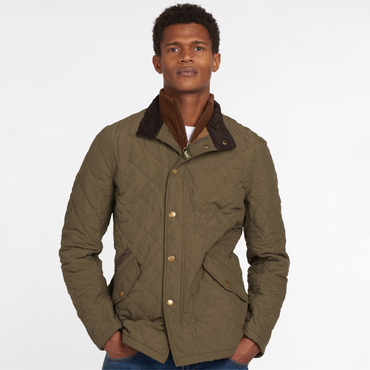 Barbour Shoveler Quilted Men's Jacket | Army Green