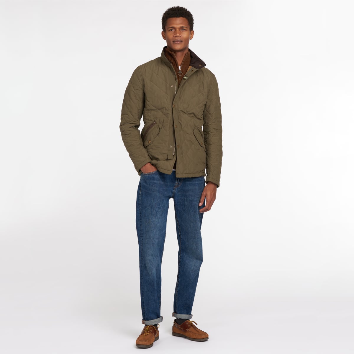 Barbour Shoveler Quilted Men's Jacket | Army Green