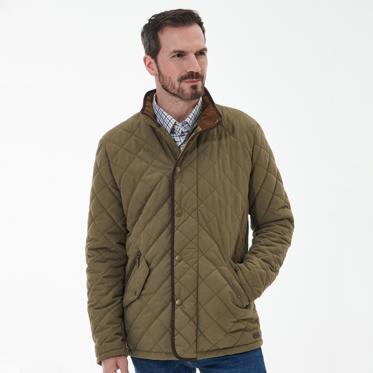 Barbour Waterproof Shoveler Quilted Men's Jacket | Clay