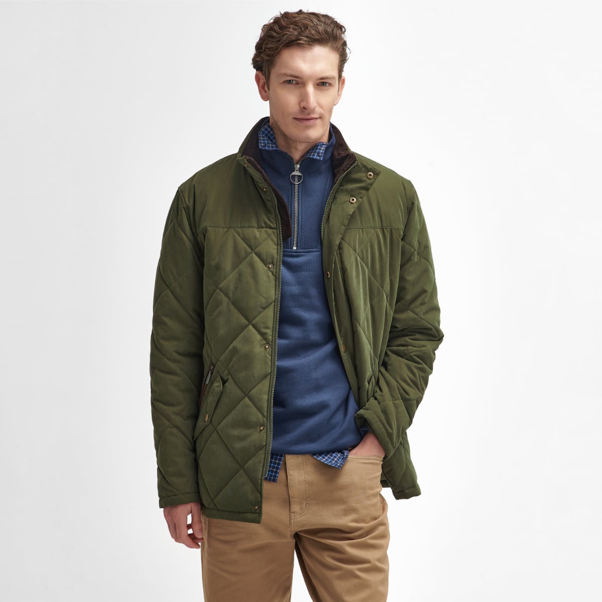 Barbour Elter Quilted Men's Jacket Olive - Main Image
