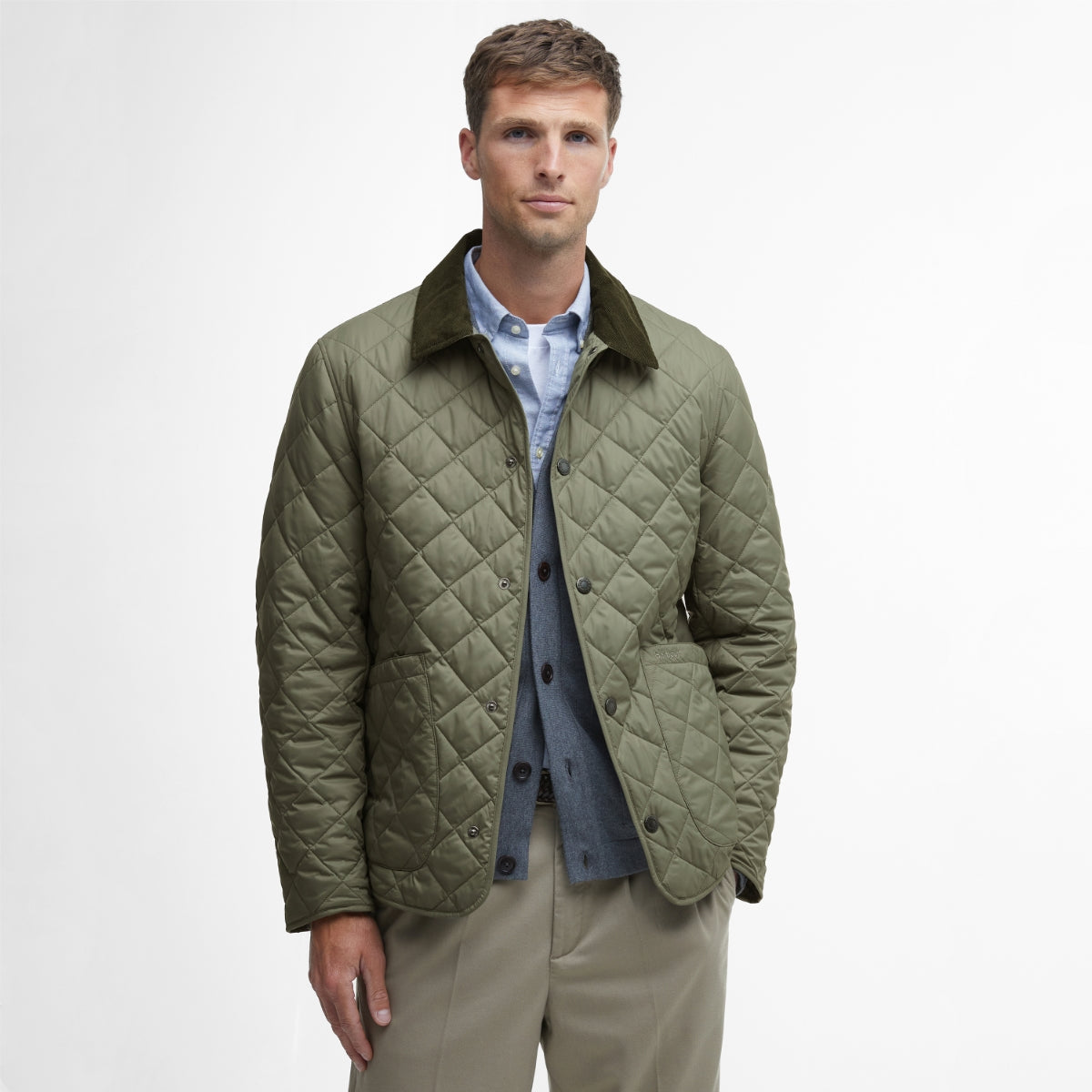 Barbour Lindfield Quilted Men's Jacket Khaki - Main Image