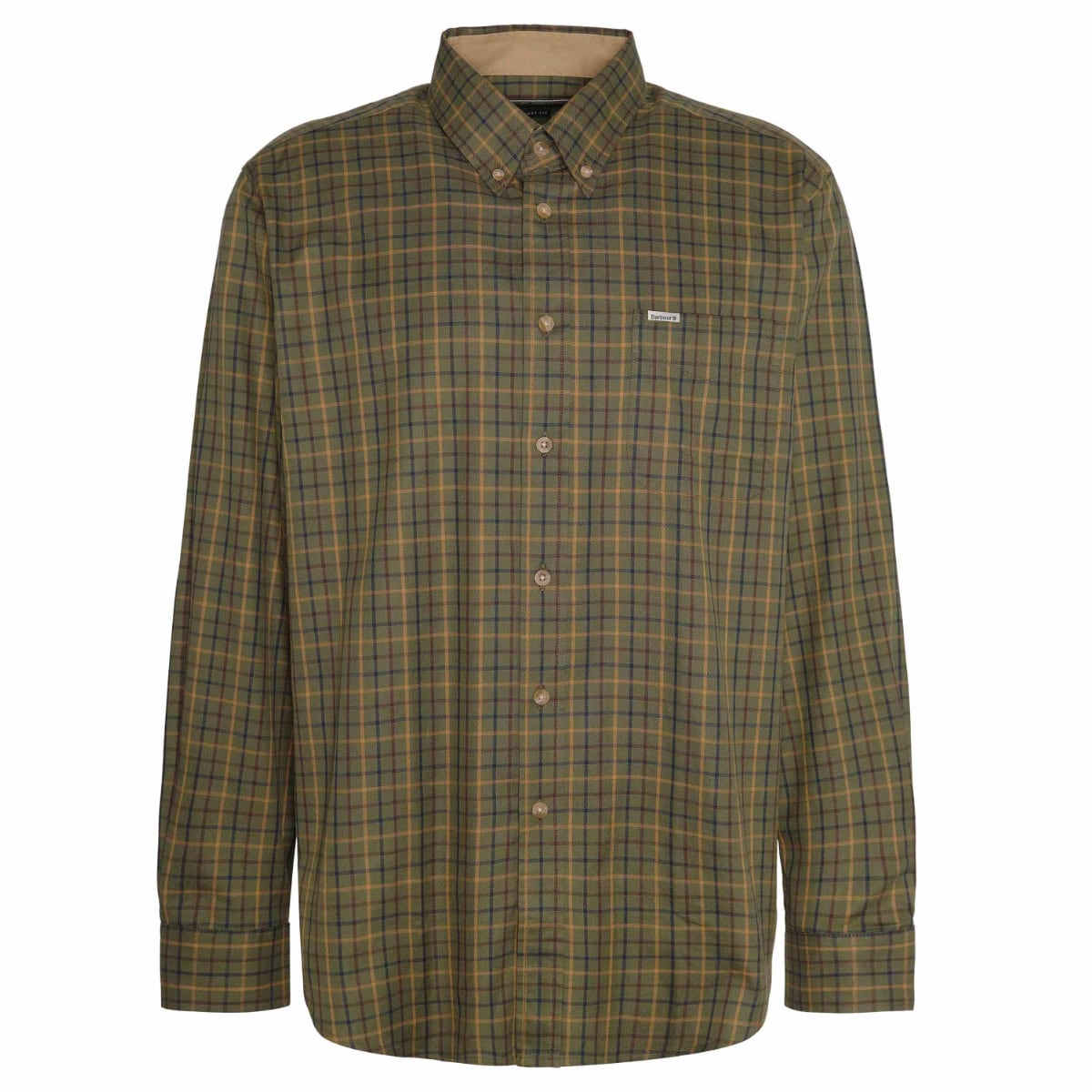 Barbour Sporting Tattersall Relaxed Fit Men's Shirt | Mid Olive
