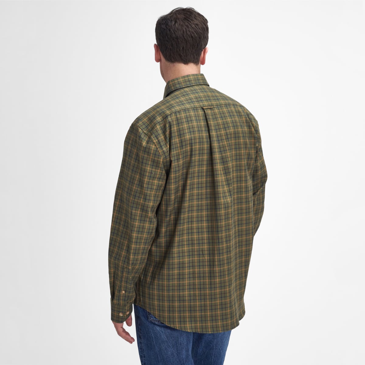 Barbour Sporting Tattersall Relaxed Fit Men's Shirt | Mid Olive