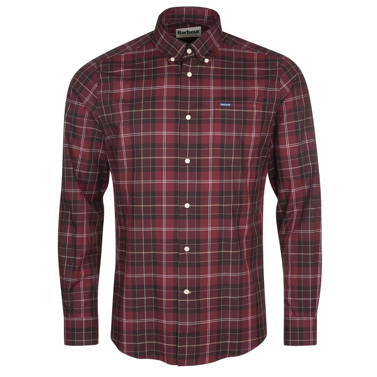 Barbour Wetheram Tailored Fit Men's Shirt | Winter Red