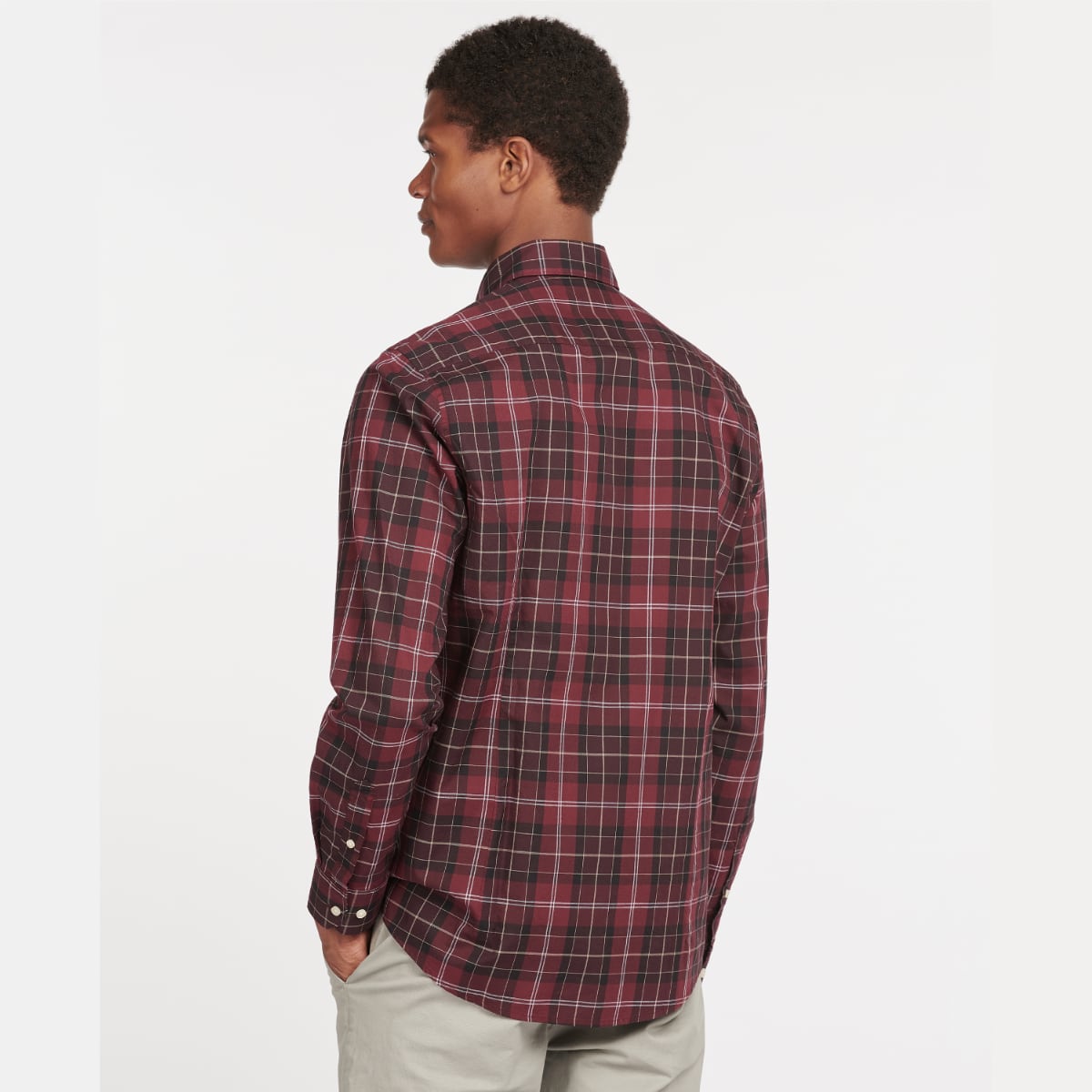 Barbour Wetheram Tailored Fit Men's Shirt | Winter Red