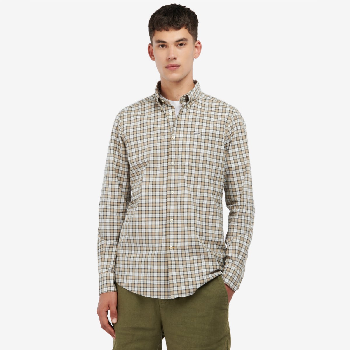 Barbour Lomond Tailored Fit Men's Shirt | Amble Sand Tartan