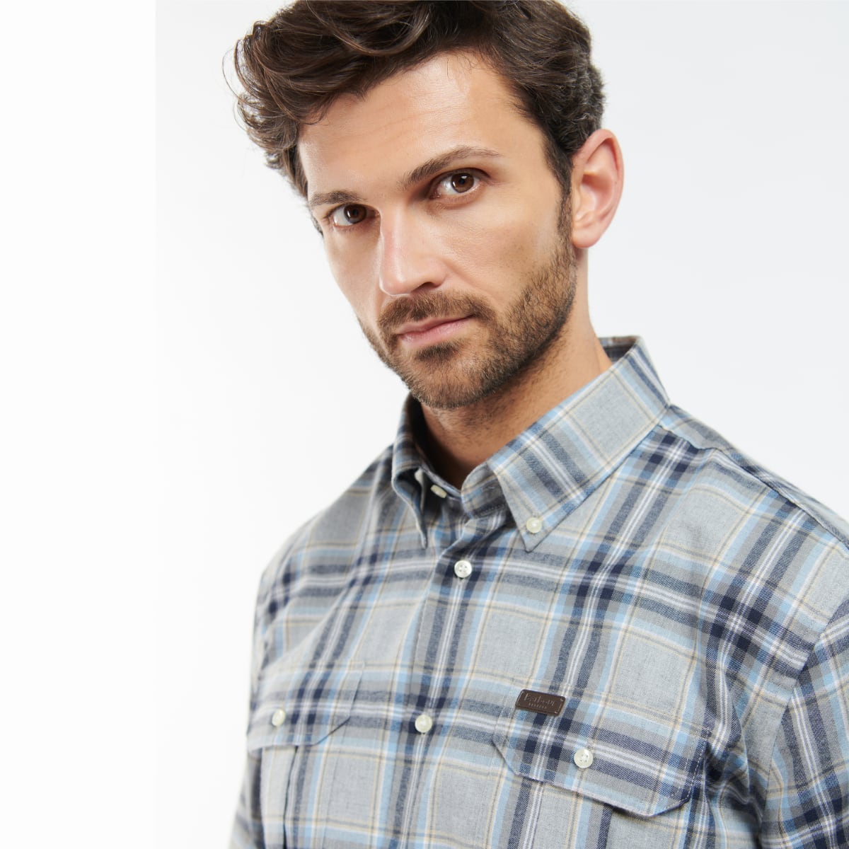 Barbour Singsby Thermo Weave Regular Fit Shirt | Grey Marl