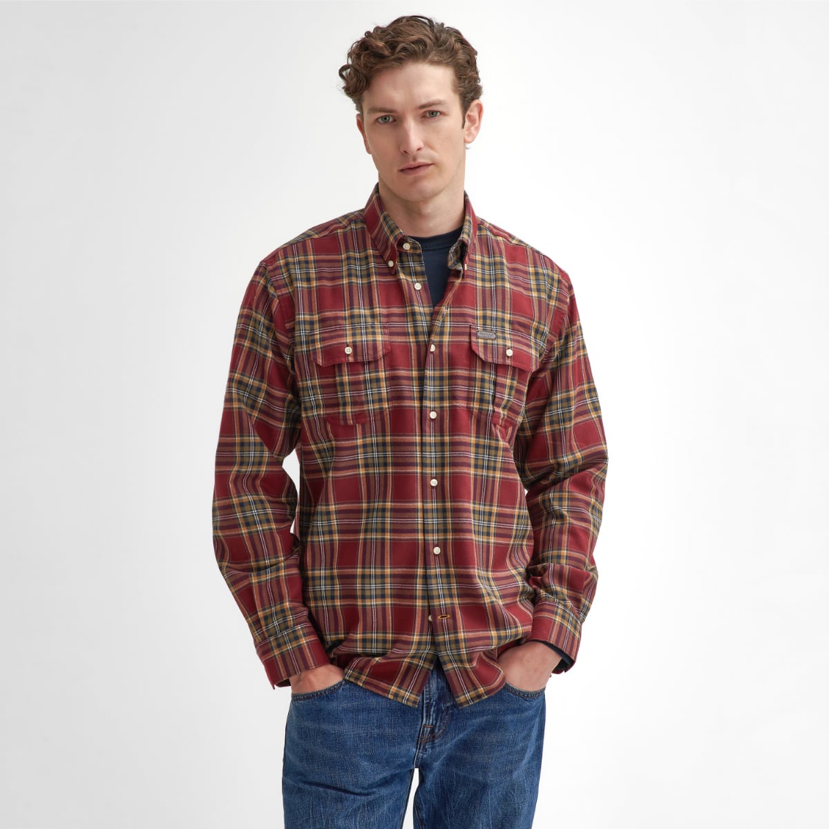 Barbour Singsby Thermo Weave Regular Fit Shirt | Merlot