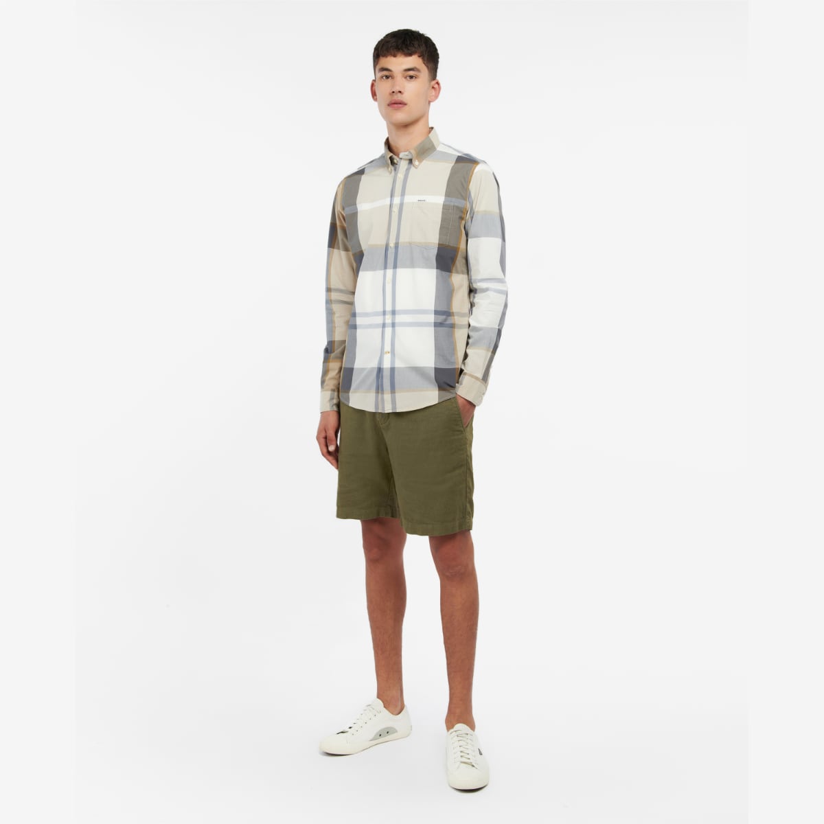 Barbour Harris Tailored Fit Men's Shirt | Amble Sand Tartan
