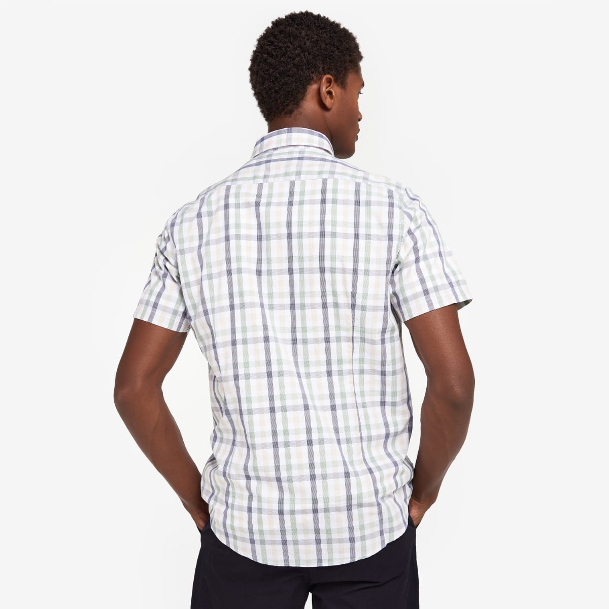 Barbour Longstone Short Sleeved Tailored Fit Men's Shirt | Stone