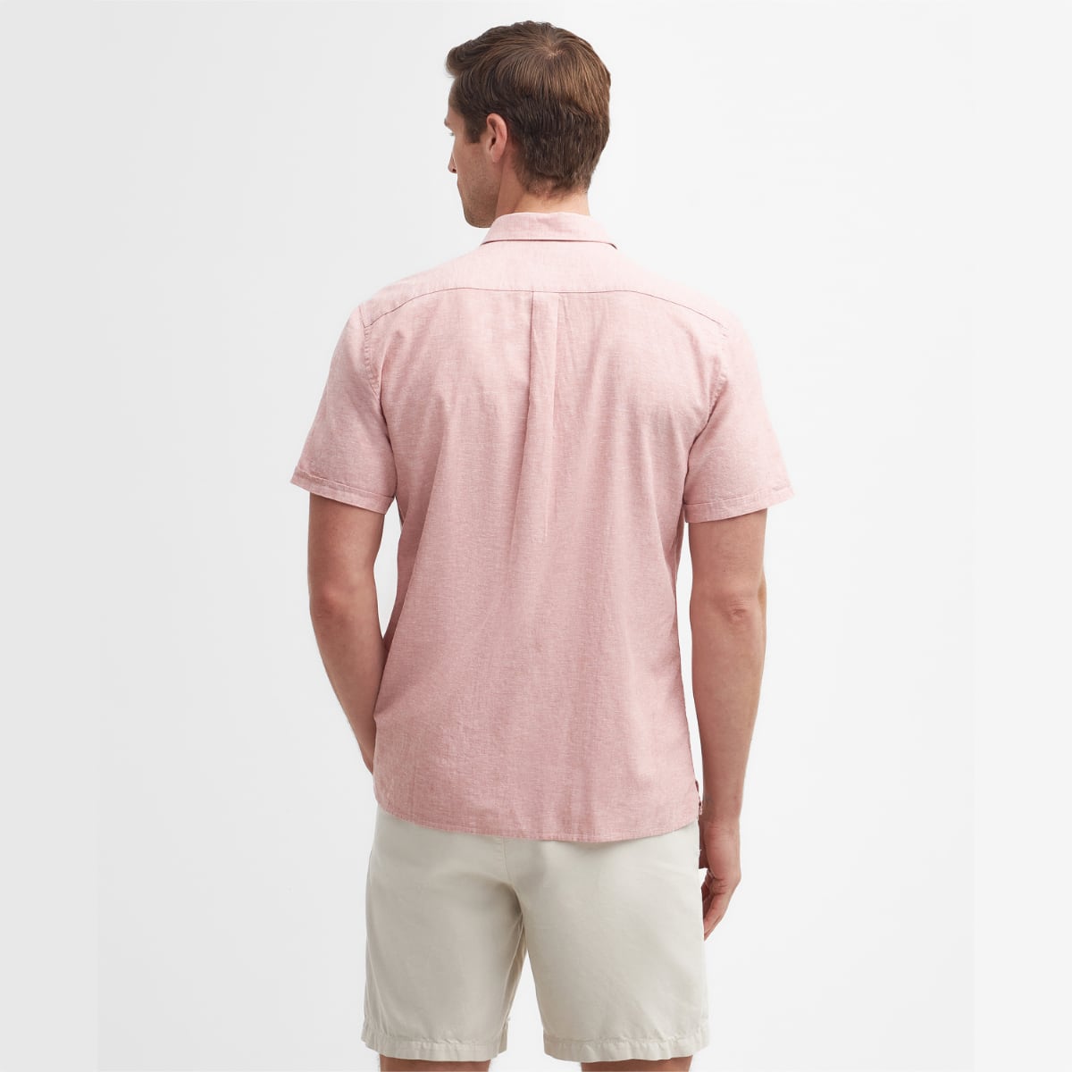 Barbour Nelson Short Sleeve Regular Fit Men's Shirt | Pink Clay