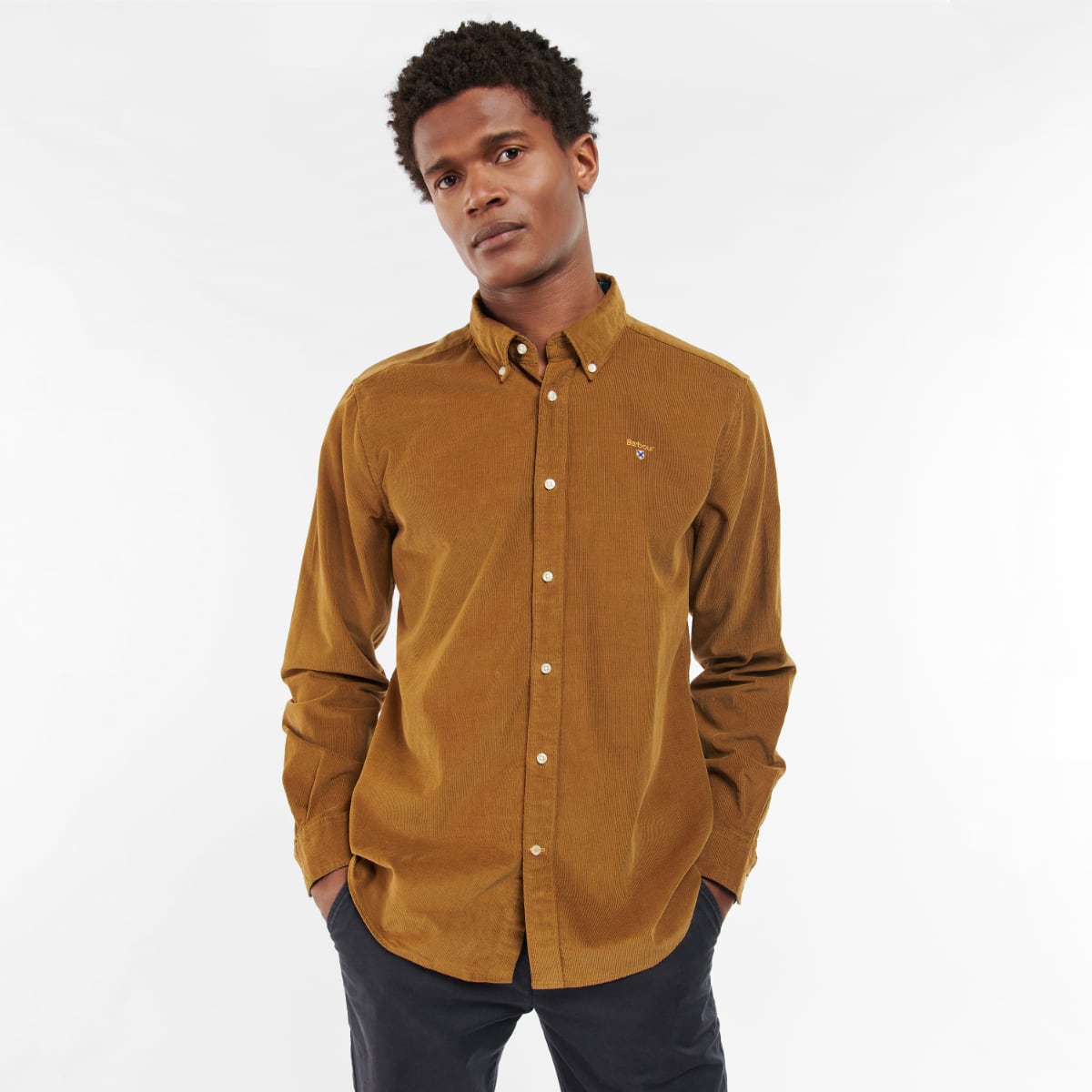 Barbour Yaleside Tailored Fit Men's Shirt | Tan