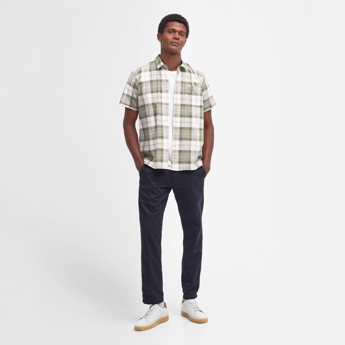 Barbour Gordon Short Sleeve Tailored Fit Men's Shirt | Glenmore Olive